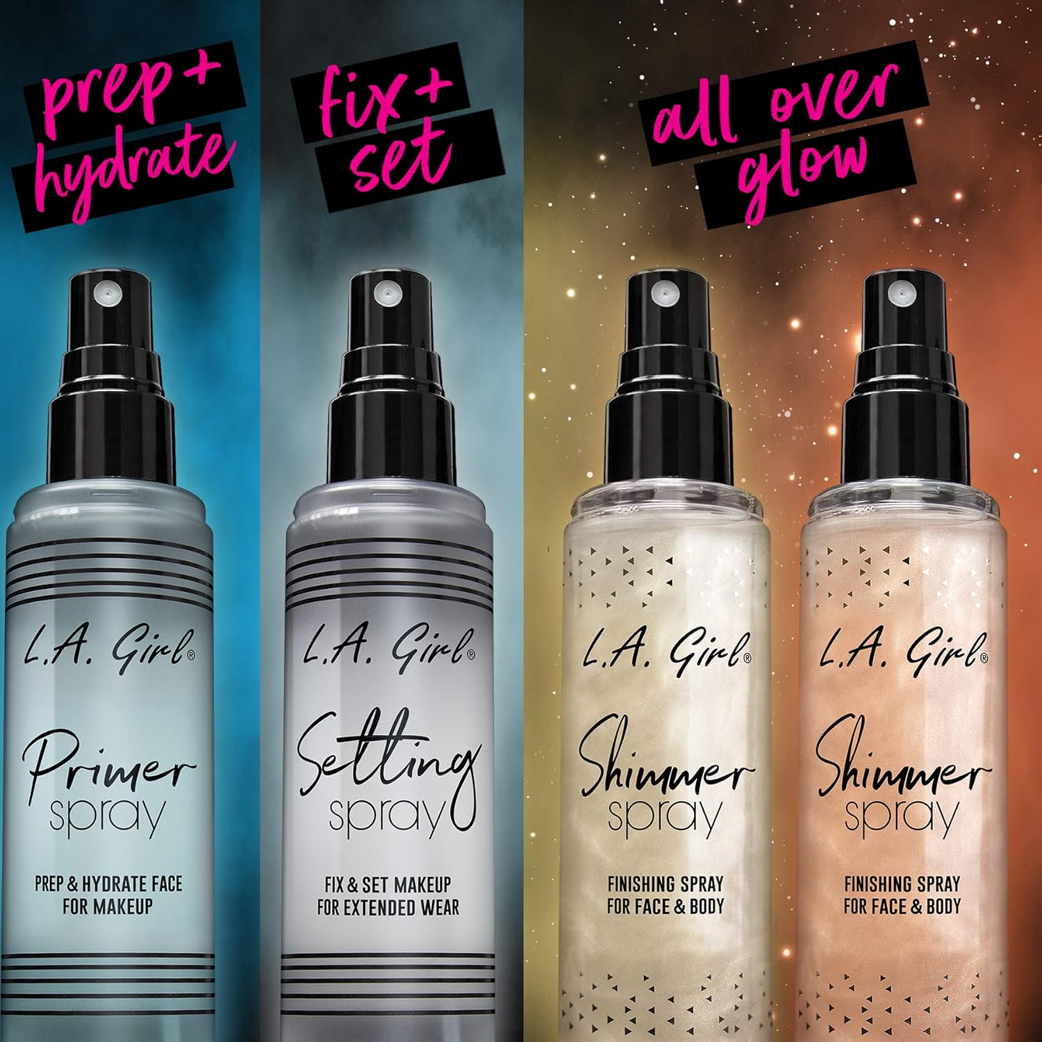 L.A. Girl Primer Spray, 80ml – Lightweight, Hydrating & Oil-Control Face Mist | Pre-Makeup Setting Spray for Smooth Base & Long-Lasting Makeup | Suitable for All Indian Skin Types