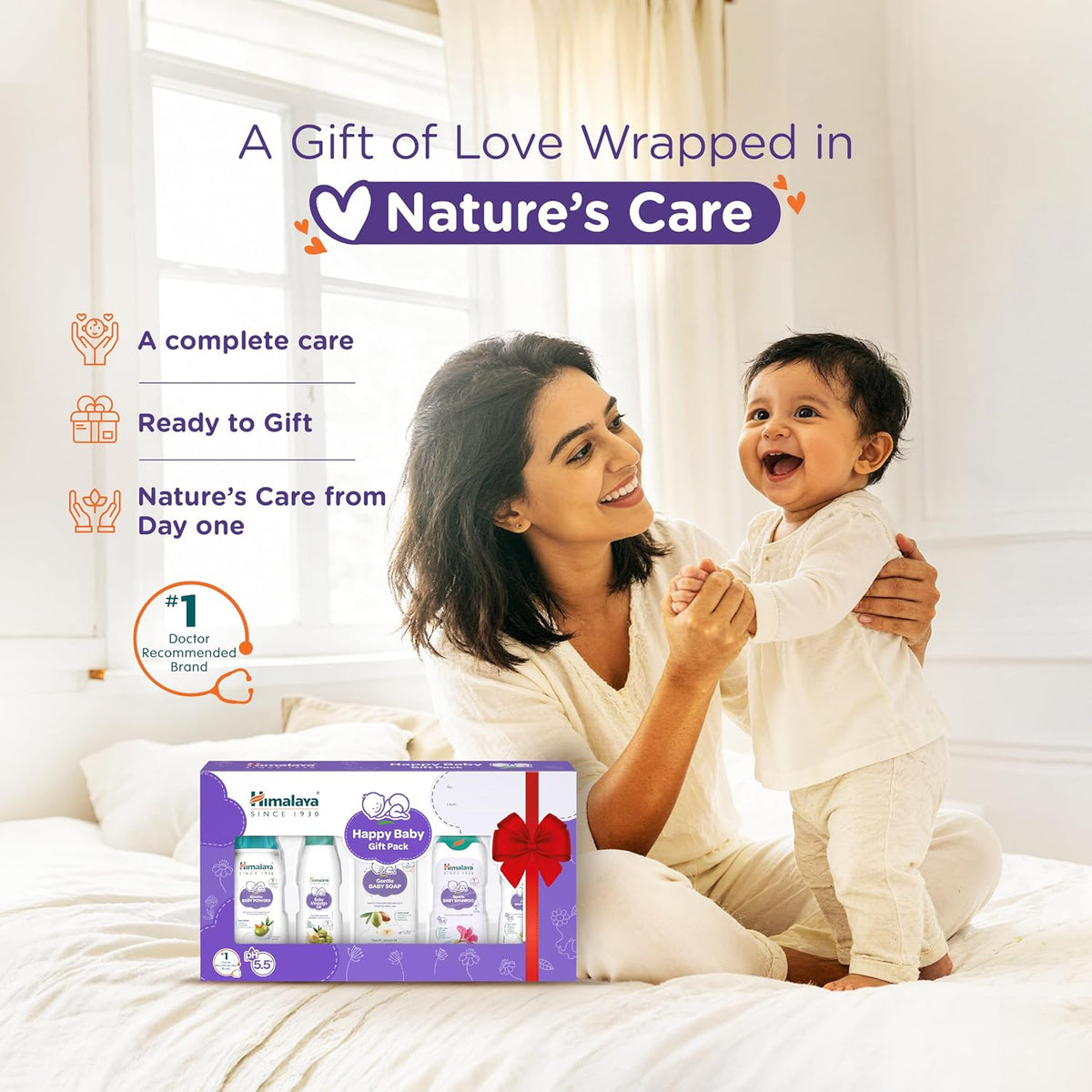 Himalaya Baby Gift Pack of 5 items | with Baby Soap, Shampoo, Cream, Lotion, Rash Cream | No.1 Doctor Prescribed | Gentle, Safe & Researched for baby's skin & h