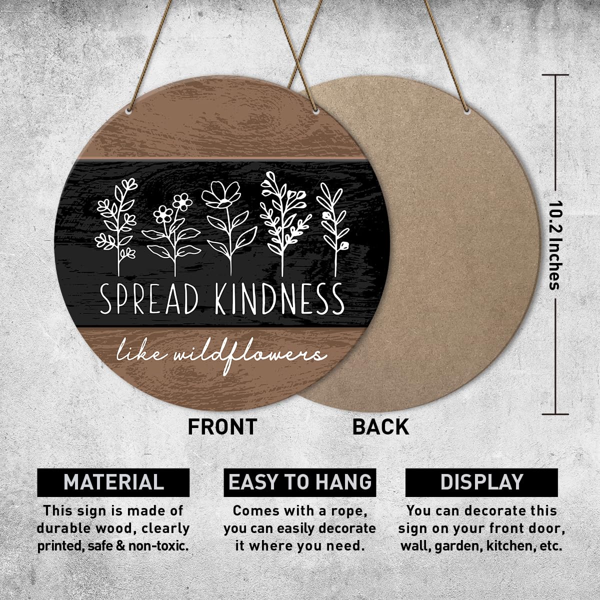 Kindness Decoration, Inspirational Decor for Home Office Classroom, Kindness Inspirational Gifts for Women Men, Mental Health Matter Awareness Month Be Kind Han
