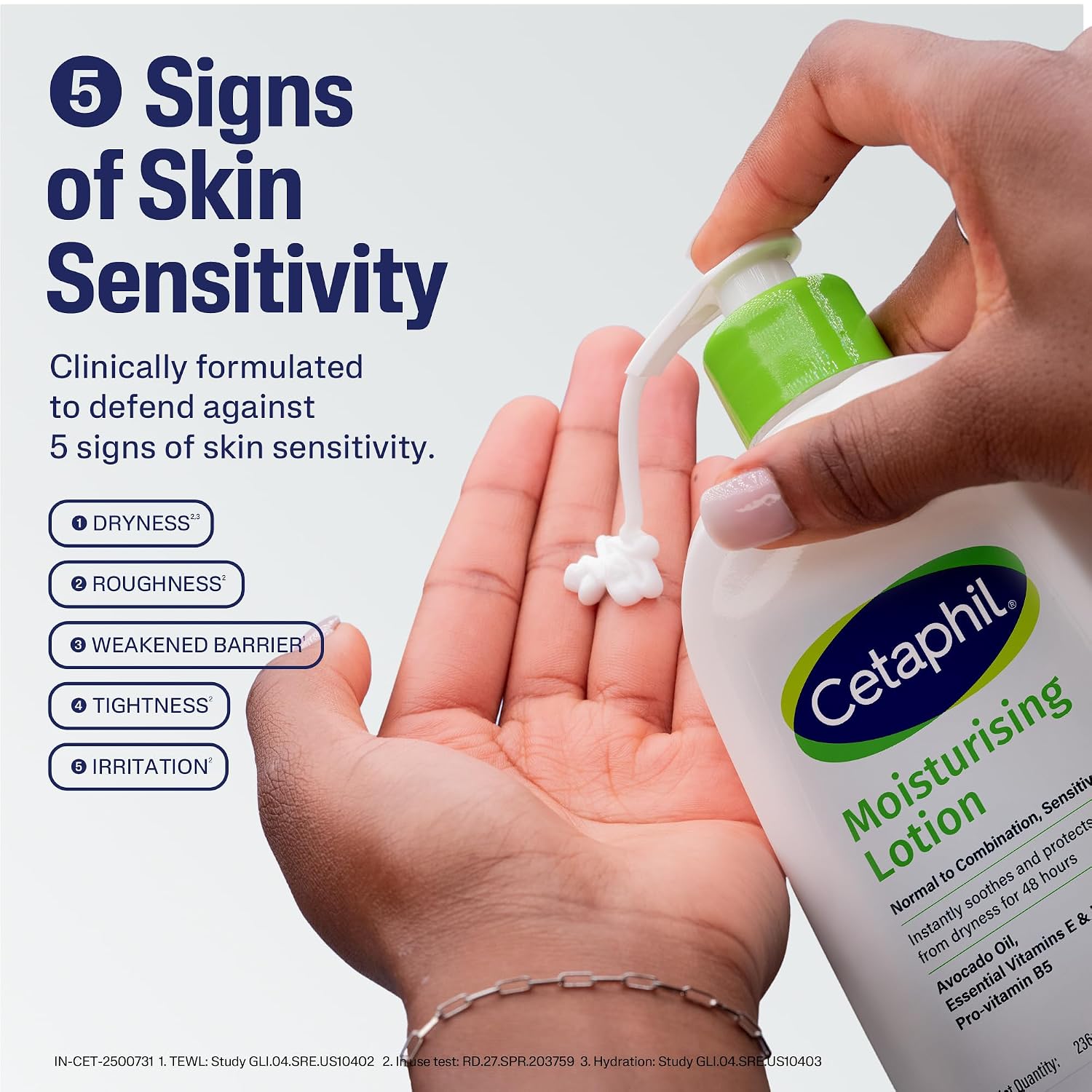 Cetaphil Moisturising Lotion 473 ml for Dry to Normal & Sensitive Skin | 48H Hydration with Niacinamide, Panthenol & Glycerin | Fragrance-Free, Non-Greasy, Dermatologist Recommended, For Face and Body