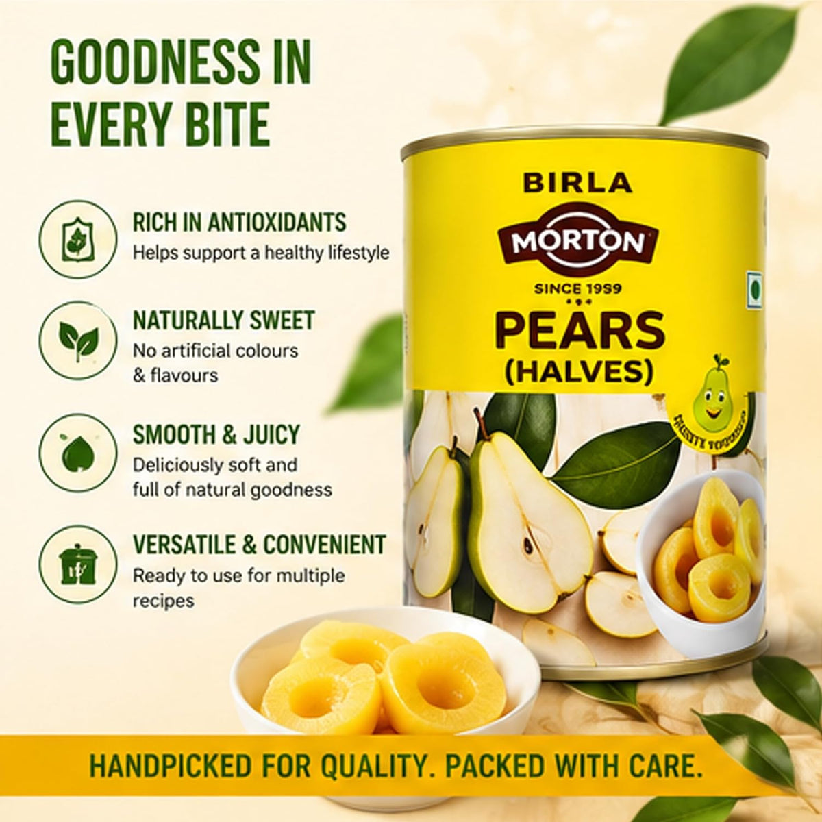 Morton By Birla Pears Halves 850 Gm Pack of 2 850 g (Pack of 2)