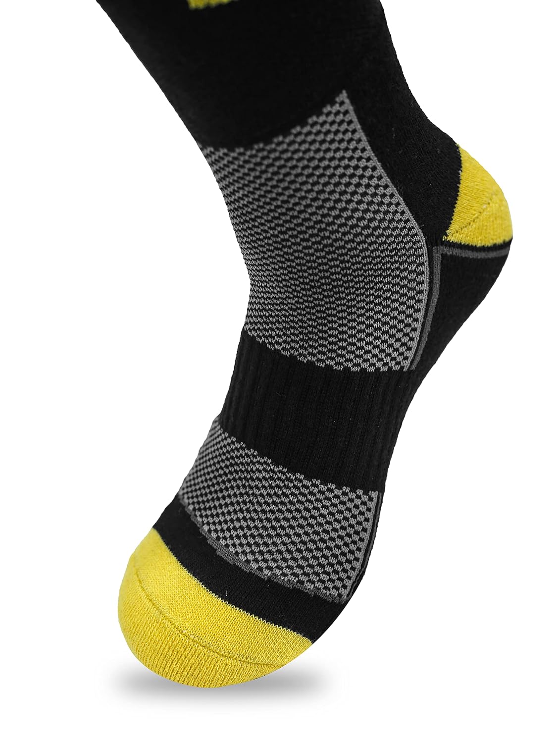Raida Men Nylon Coolmax Performance Socks | Odour Free & Cushioned Base | Coolmax Fabric | Pack 2 Pa Free Size Black