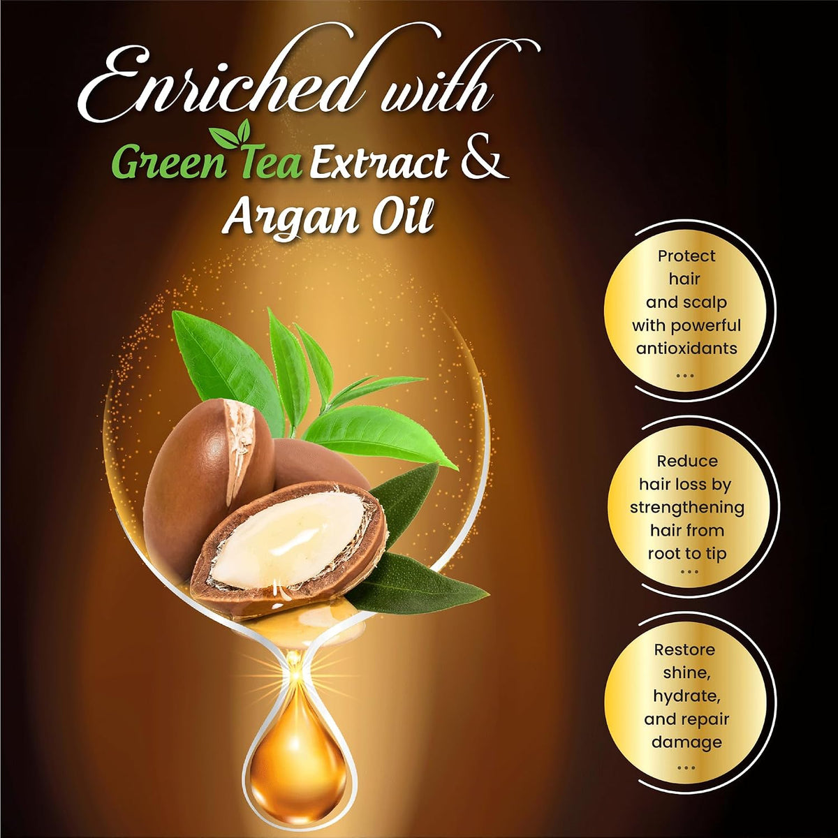 Enega No Ammonia Grey Coverage Long Lasting Creme Hair Color with Argan Oil & Green Tea Extract - Pack of 1(150 ML) (Natural Black)