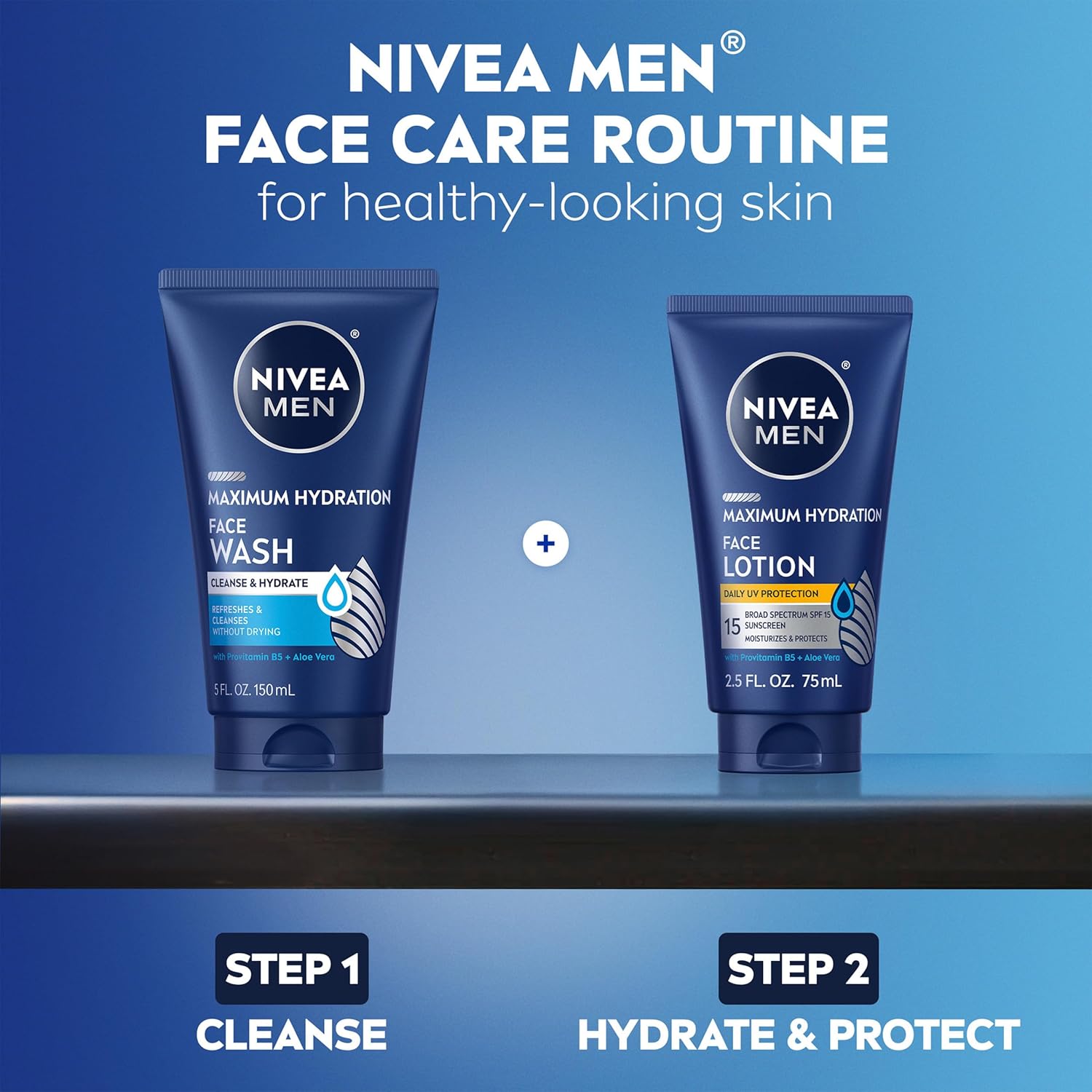NIVEA MEN Maximum Hydration Face Wash, Face Wash with Provitamin B5 and Aloe Vera, Refreshes and Cleanses without Drying, 5 Fl Oz Tube