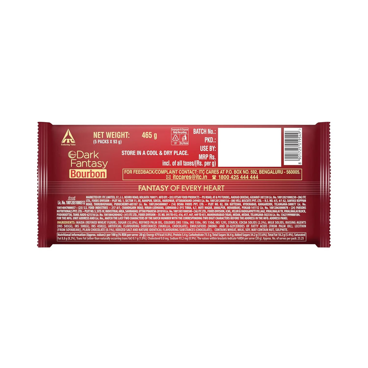 Sunfeast Dark Fantasy Bourbon 465 gm Pouch