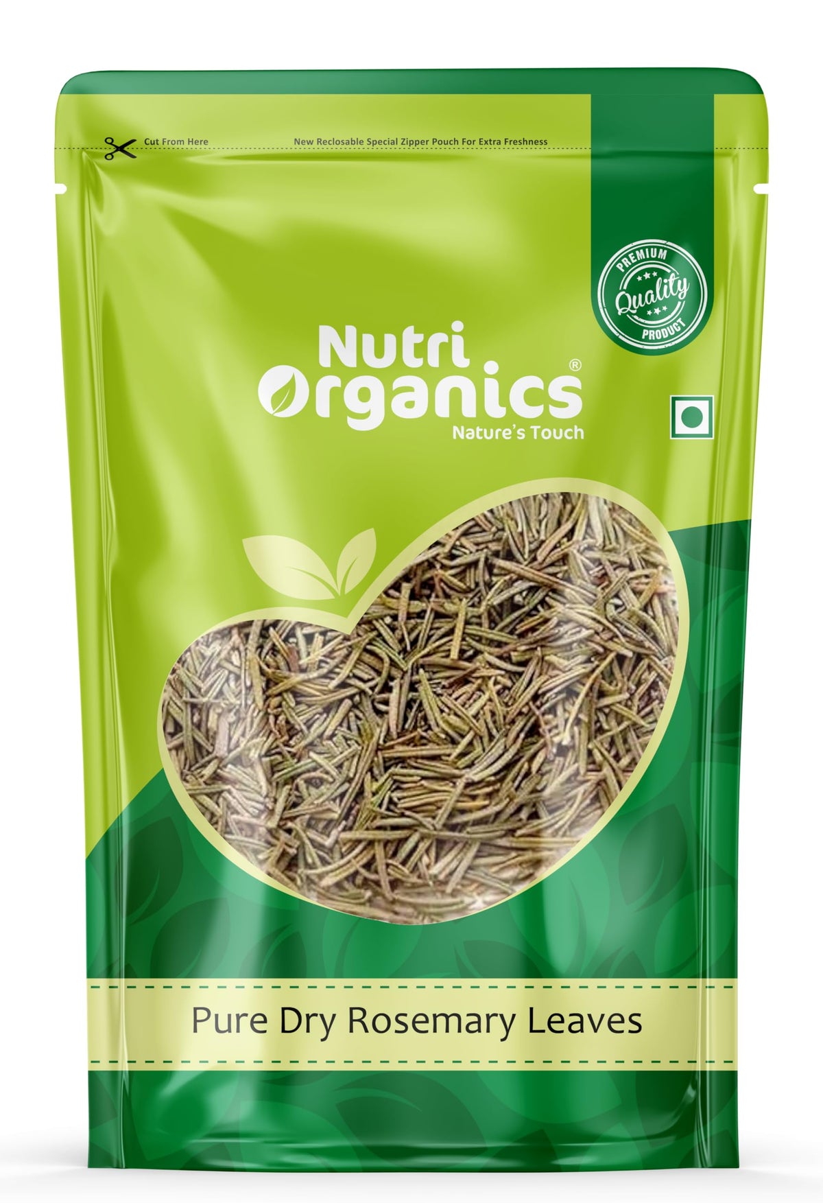 NutriOrganics Rosemary Dried Leaves - 100gm | Rosemary Leaves for hair growth & Food 100g 100 g (Pack of 1)