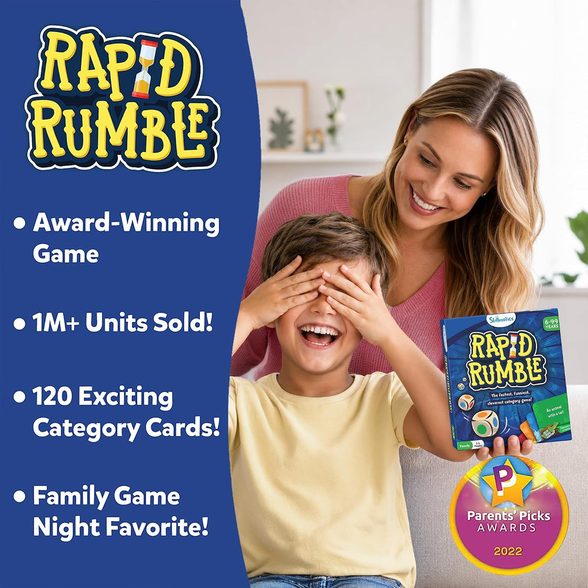 Skillmatics Rapid Rumble – Fast-Paced Board Game for Kids, Teens & Adults