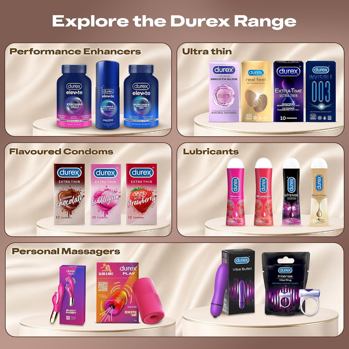 Durex Extra Thin Intense Chocolate Flavoured Condoms For Men - 12s