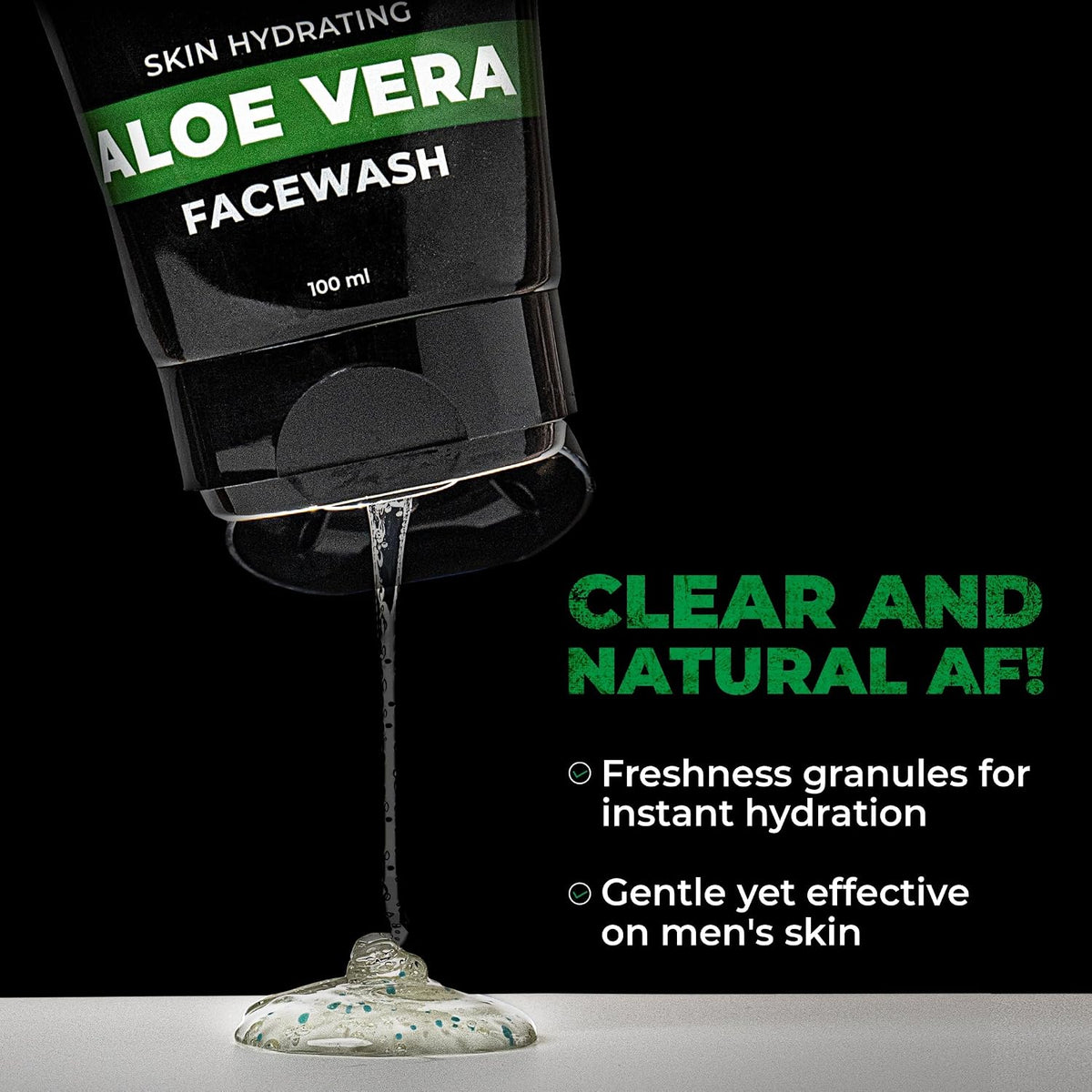 Beardo Aloevera Face Wash for Men, 100ml | For Skin Hydration and Soft Skin | Removes excess oil | Cleans and hydrates skin | Soothes & heals | For Dry Skin