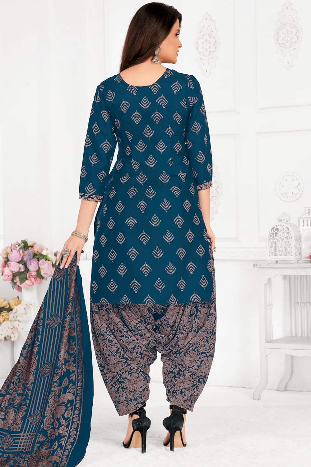 Miraan Cotton Printed Readymade Salwar Suit For Women (MIRAANSANRAN2353)