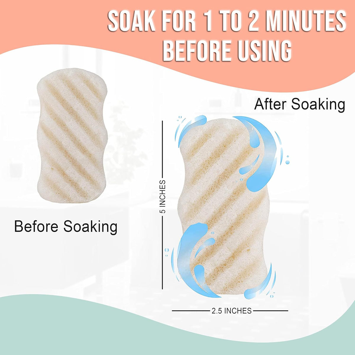 Konjac Sponge - Activated Charcoal - Body Sponge, 100% Natural Sponge, Eco-friendly - Gentle Exfoliating Sponge, Deep Cleansing, Improved Skin Texture - Konjac