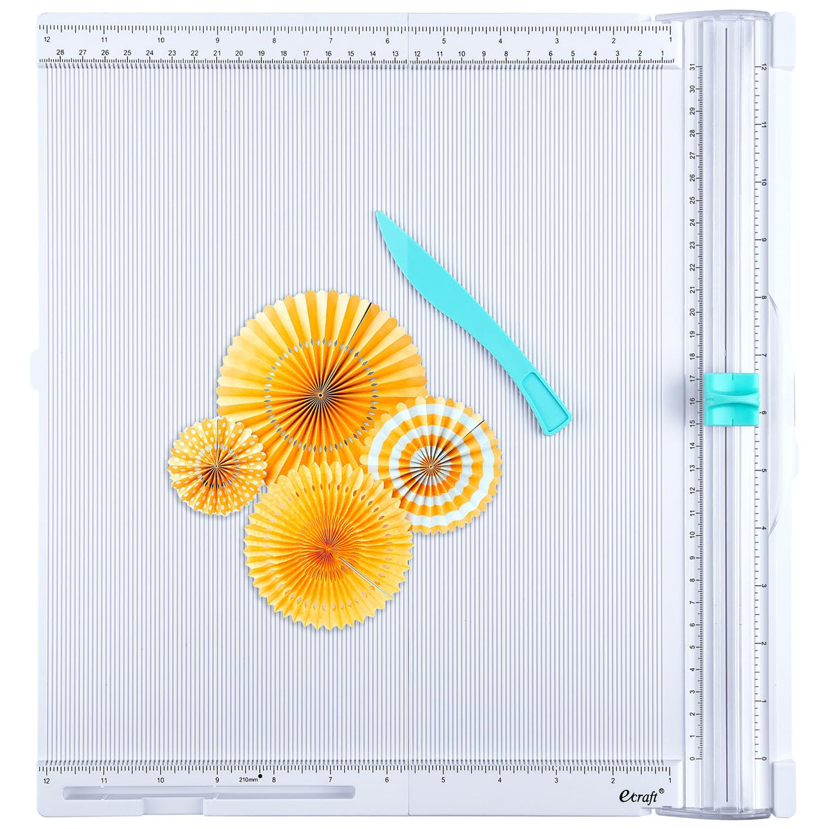 Ecraft Paper Trimmer Scoring Board 12x12 inch Craft Paper Cutter White Folding & Scorer, For Book Covers, For Gift Boxes, For Photos