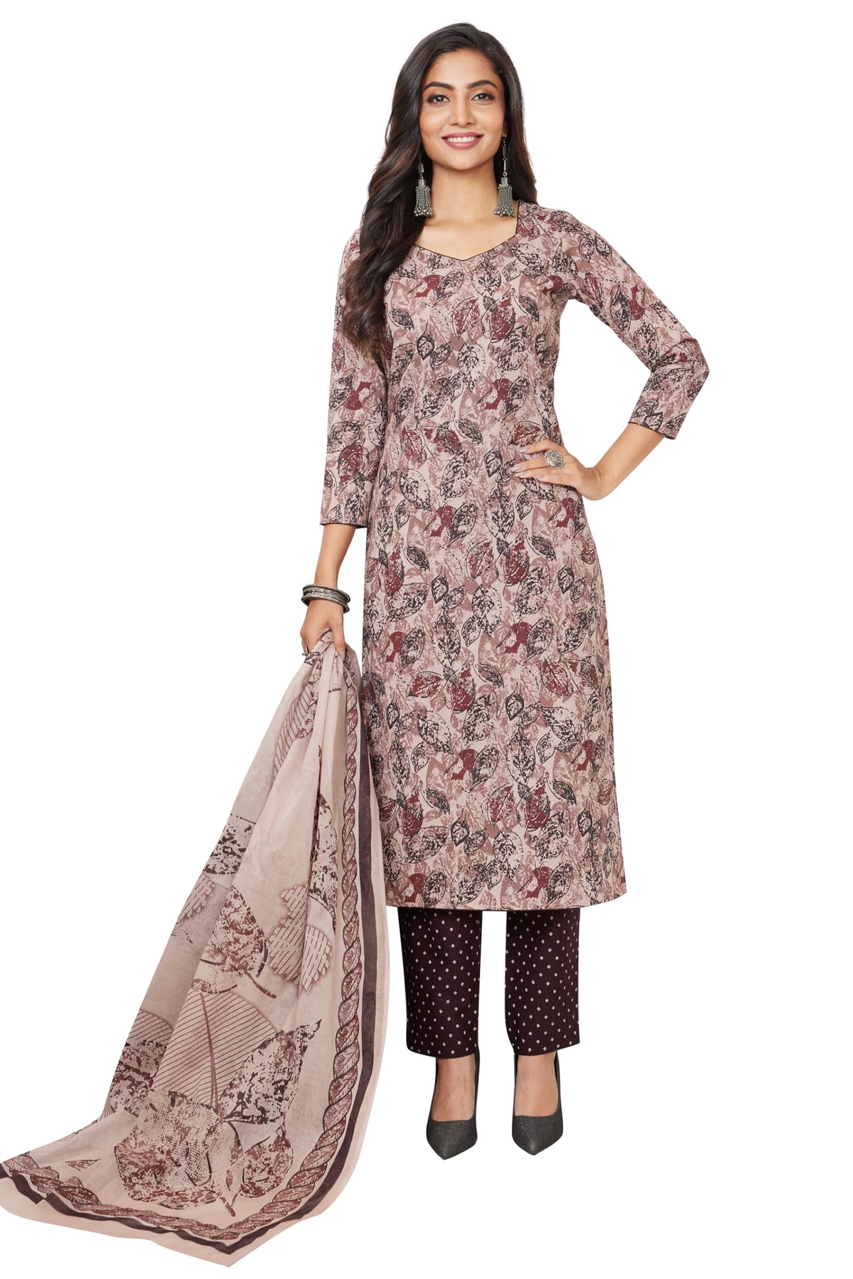 Miraan Cotton Printed Readymade Salwar Suit For Women (MIRAANBAND2915)