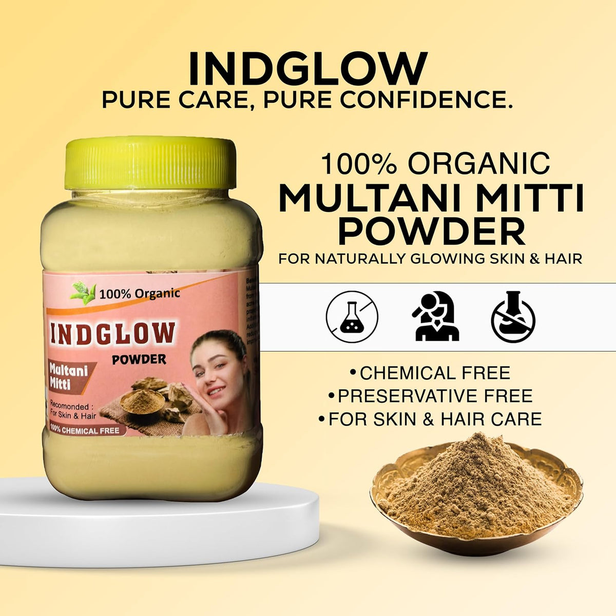 100% Organic Multani Mitti Powder, 200g