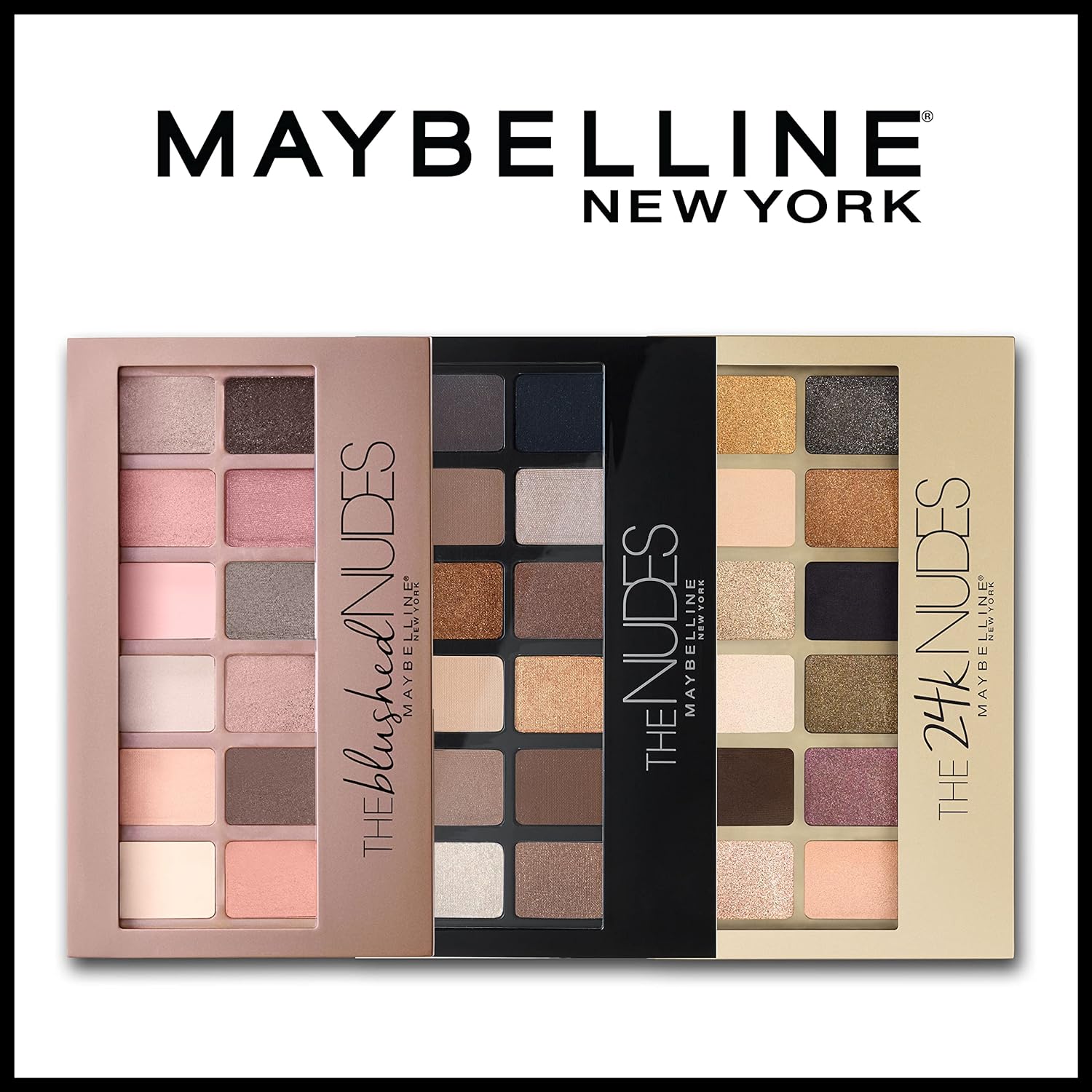 Maybelline New York The Nudes Eyeshadow Palette Powder, Multi, Matte Finish