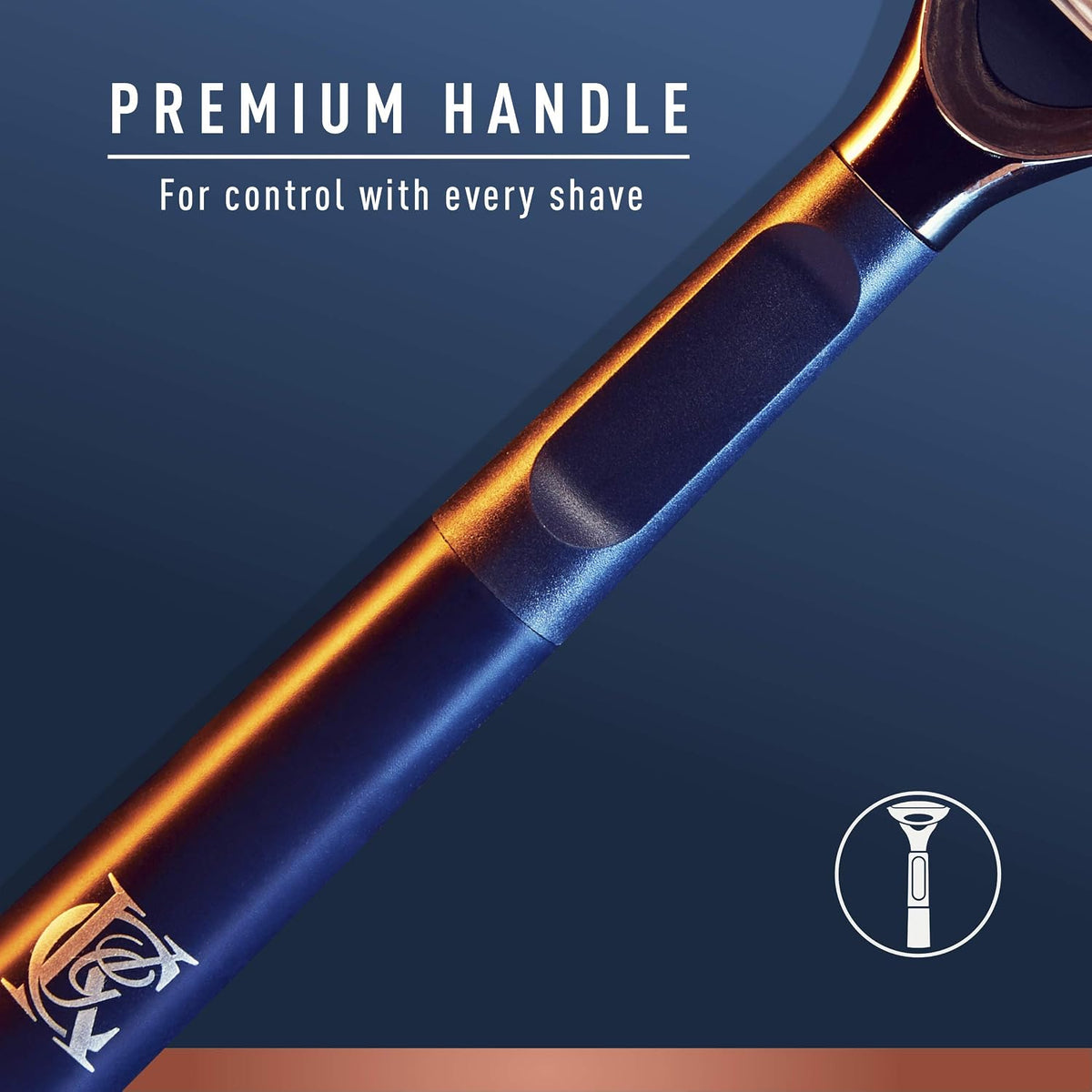 King C. Gillette Neck Razor, Handle plus 2 Blade Refills