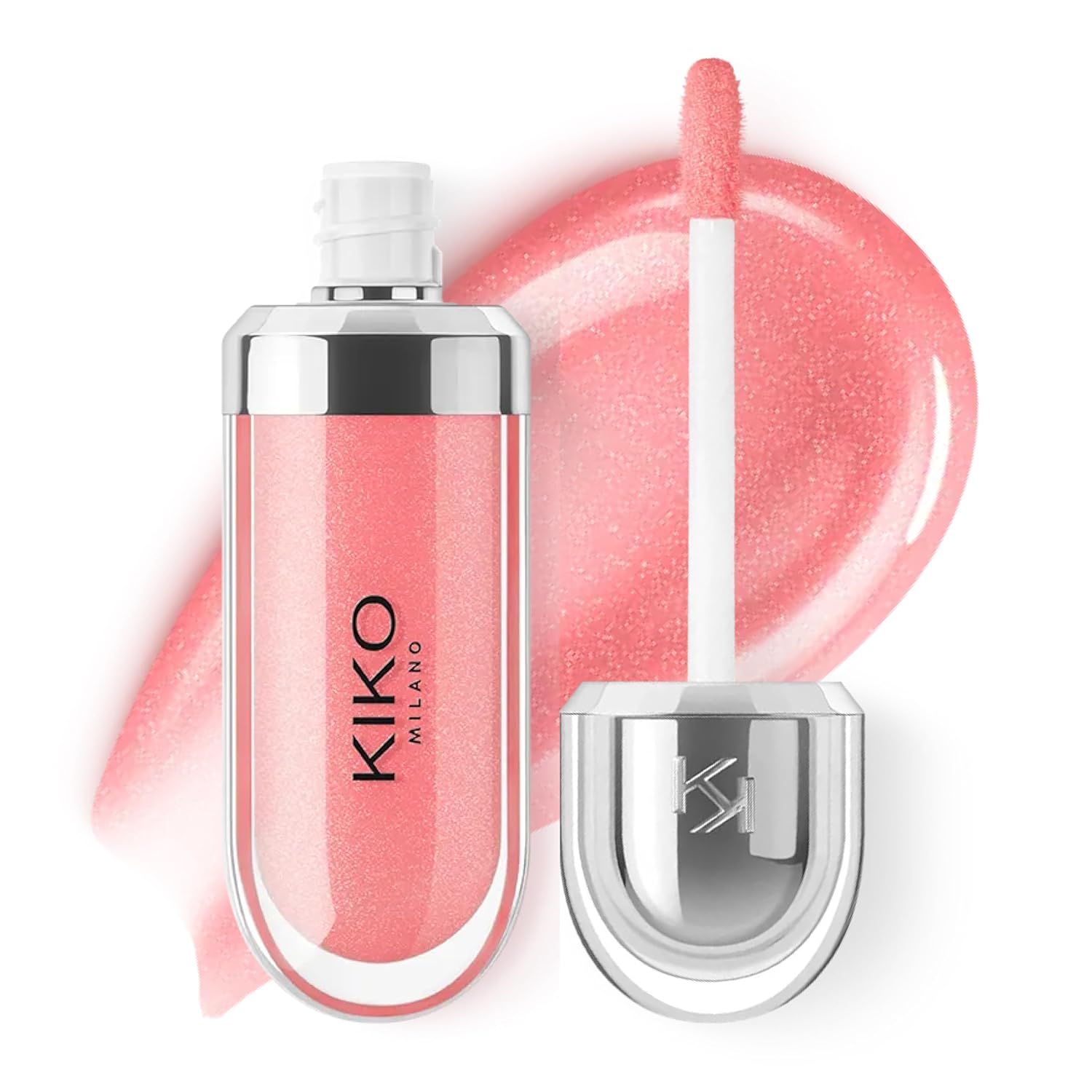 KIKO Milano 3D Hydra Lip Gloss – High Shine, Hydrating, Plumping, Non-Sticky, Moisturizing Lip Makeup Color:07 Pink Magnolia