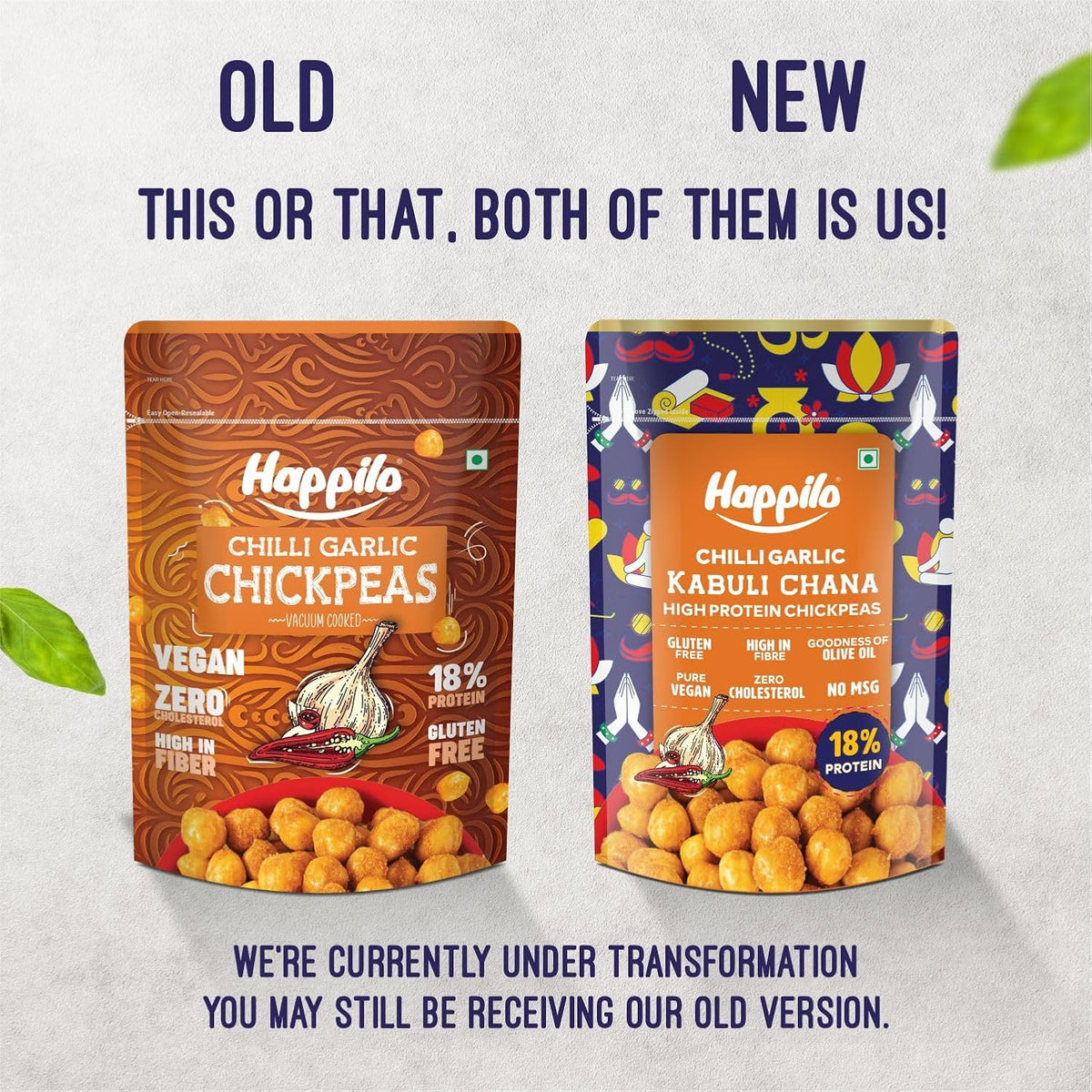 Happilo Premium Super Snack Chili Garlic Chickpeas 110Gm, Crunchy And Delicious, Super Healthy 110 g (Pack of 1)