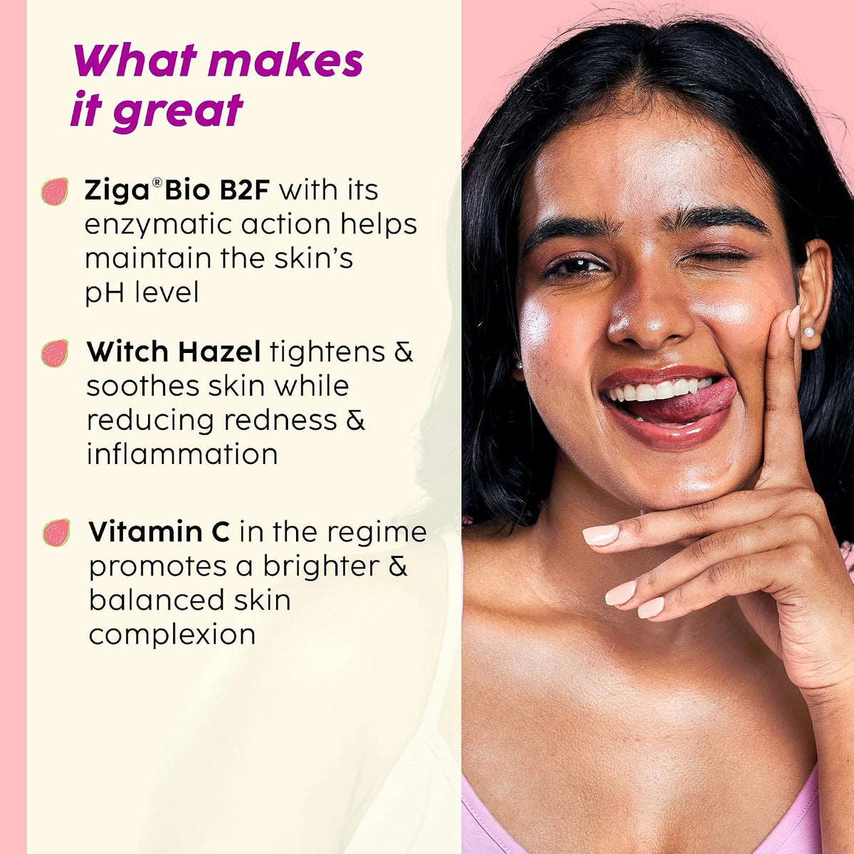 PLIX - THE PLANT FIX Guava Glow Regime with Juicy Cleanser & Hydrating 2 In-1 Toner Serum| Hydrating Cleanser| 2-in-1 Toner Serum| Soothes Redness & Irritated S