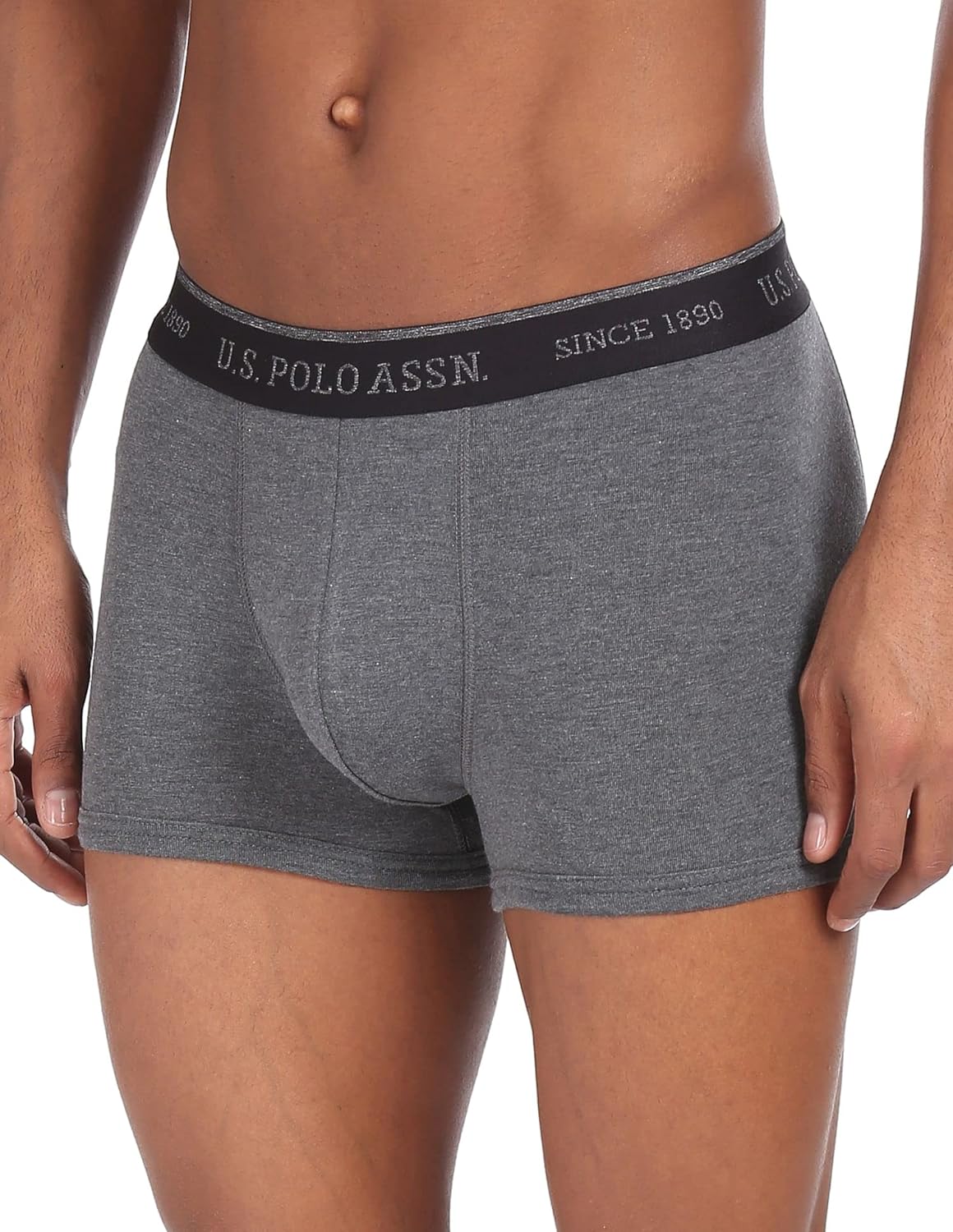 U.S. POLO ASSN. Men Cotton Bamboo Antibacterial I705 Premium Trunks - Pack of 1 S / ANTHRA MEL