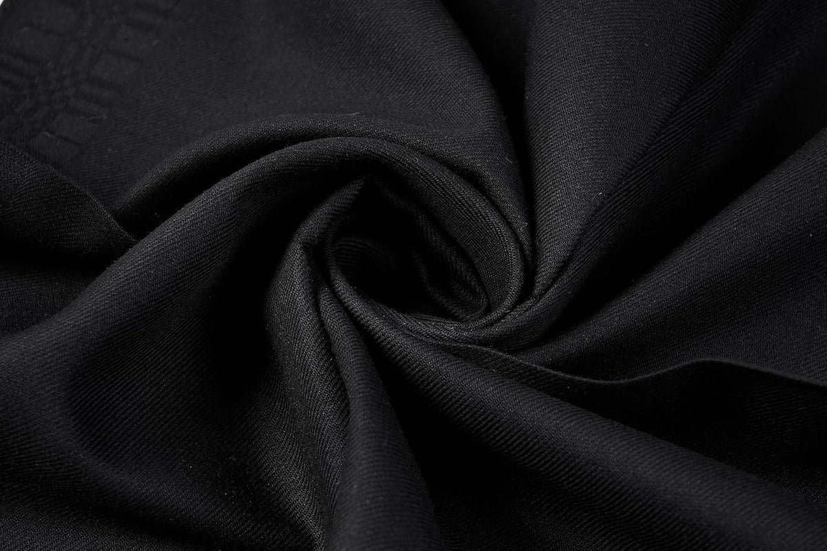 RDS HANKYTEX Men's Handkerchiefs,100% Soft Cotton,Black Hankie,Pack of 6