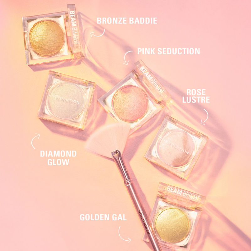 Makeup Revolution Beam Bright Highlighter - Rose Lustre (2.45g)
