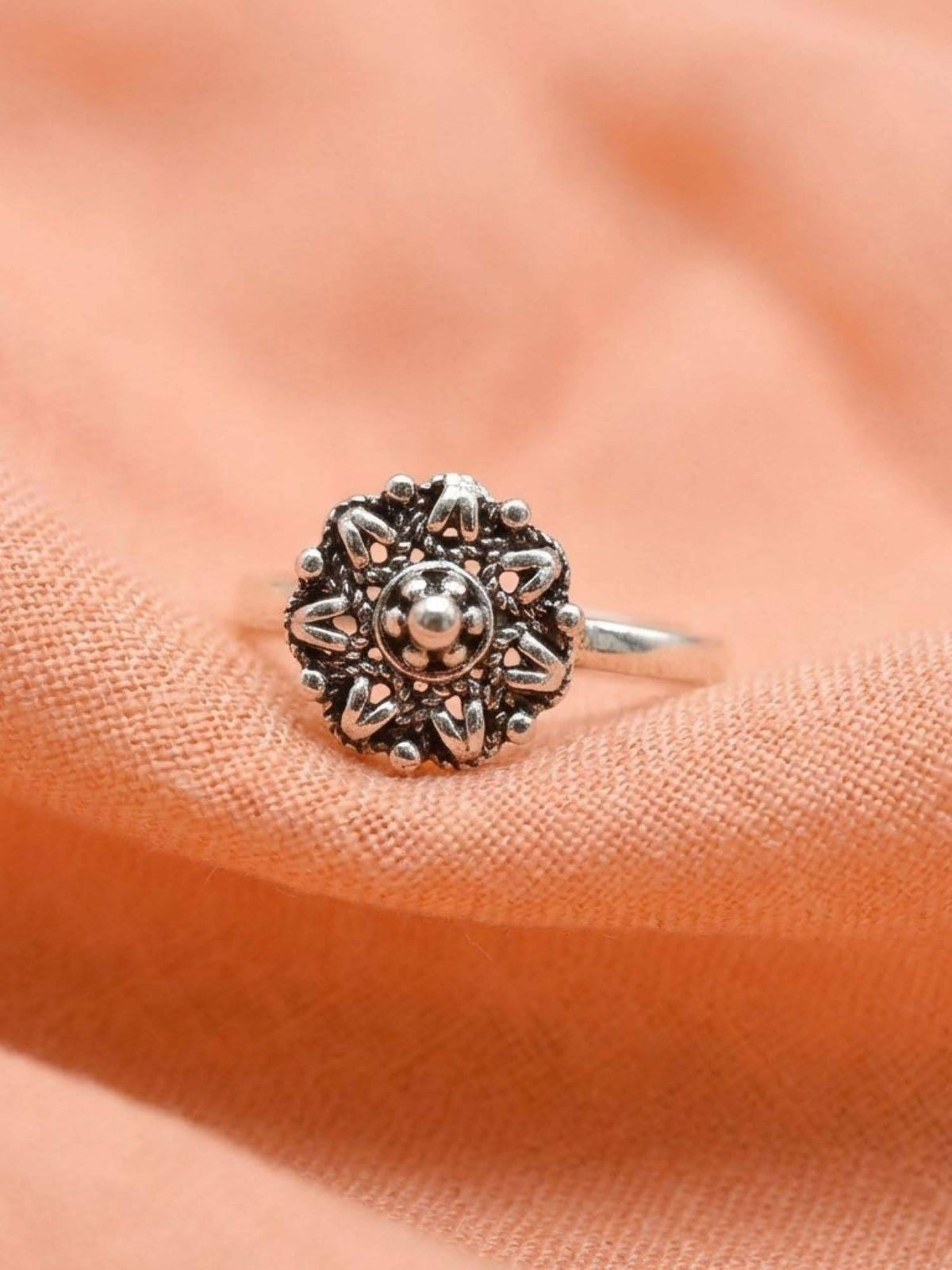 925 SILLER Oxidised Rhodium Plating Silver Nosepin (Onesize)