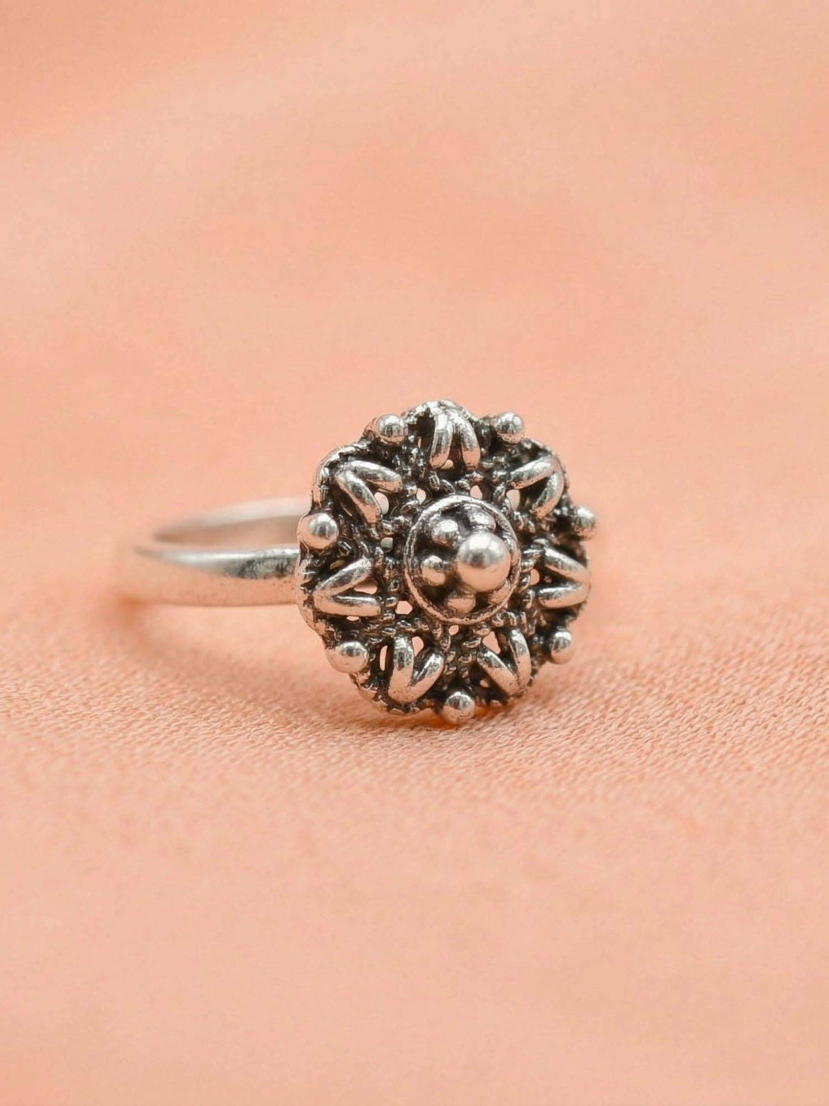 925 SILLER Oxidised Rhodium Plating Silver Nosepin (Onesize)