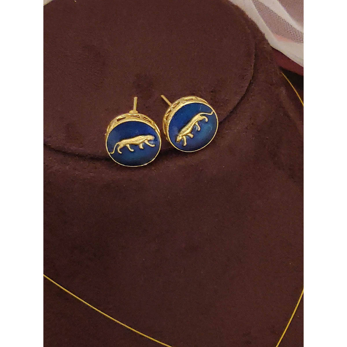 Abdesigns Elegant Blue Gold Plated Jewellery Set