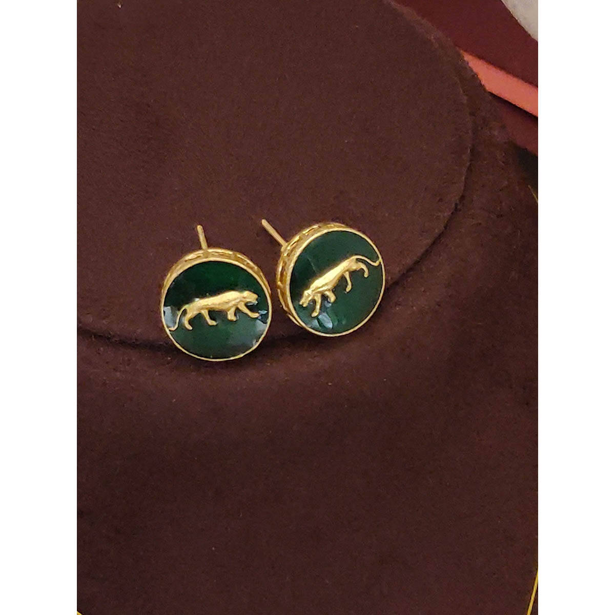 Abdesigns Elegant Green Gold Plated Jewellery Set