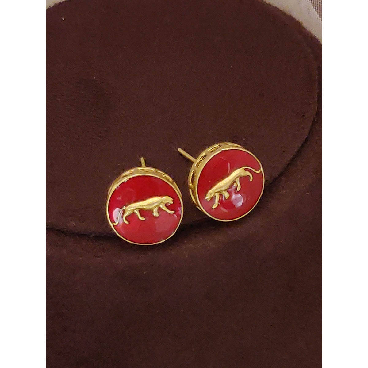 Abdesigns Elegant Red Gold Plated Jewellery Set