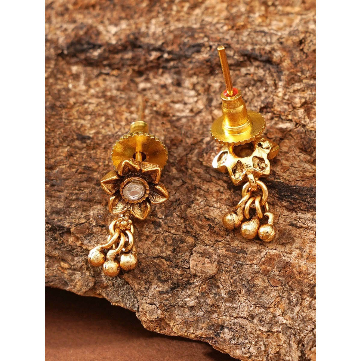 Abdesigns Sophisticated Gold Plated Pink Jewellery Set