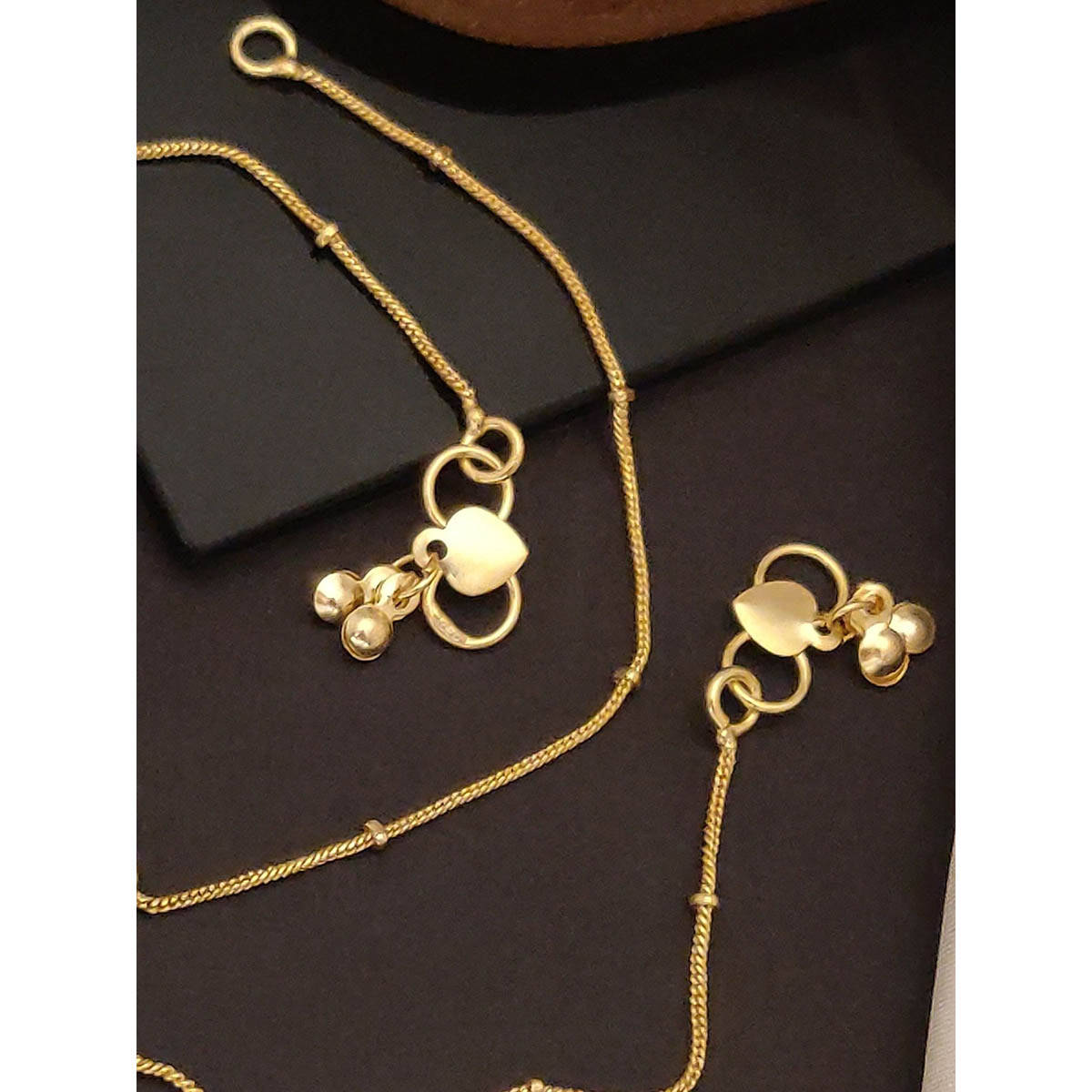 Abdesigns Enchanting Pachi Kundan Gold Plated Anklet