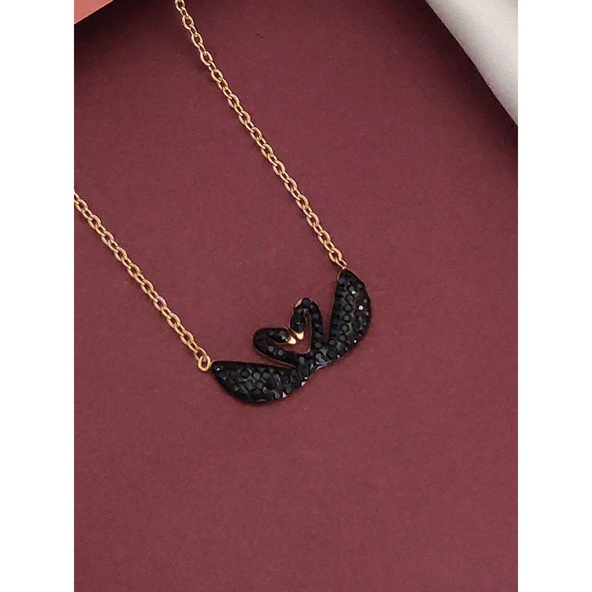 Abdesigns Magnificent Rose gold Plated Swan Necklace