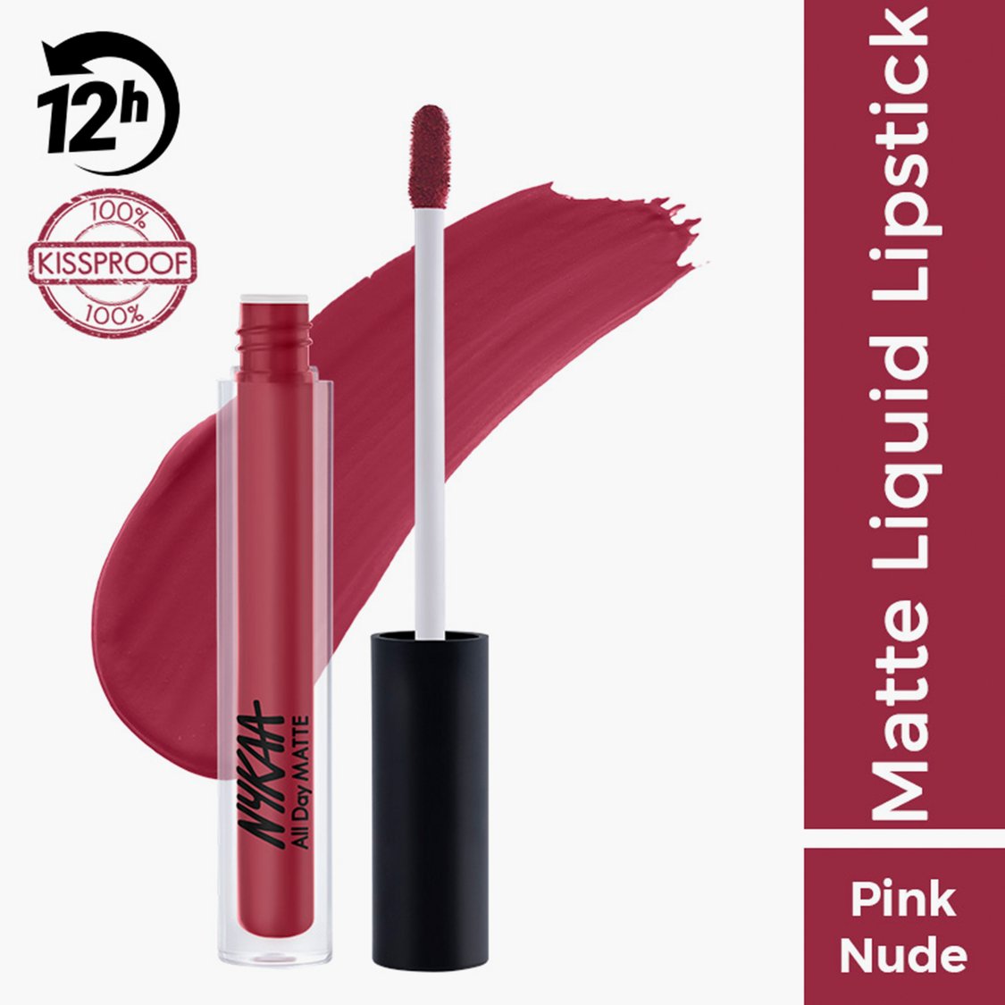 Nykaa All Day Matte Waterproof, Transfer Proof, 12H Liquid Lipstick 2.1ml Home Girl