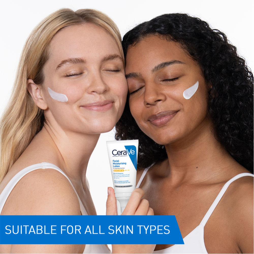CeraVe AM Facial Moisturizer With Sunscreen SPF 30 UVB + UVA, Dermatologist Recommended Day Cream (50 g)