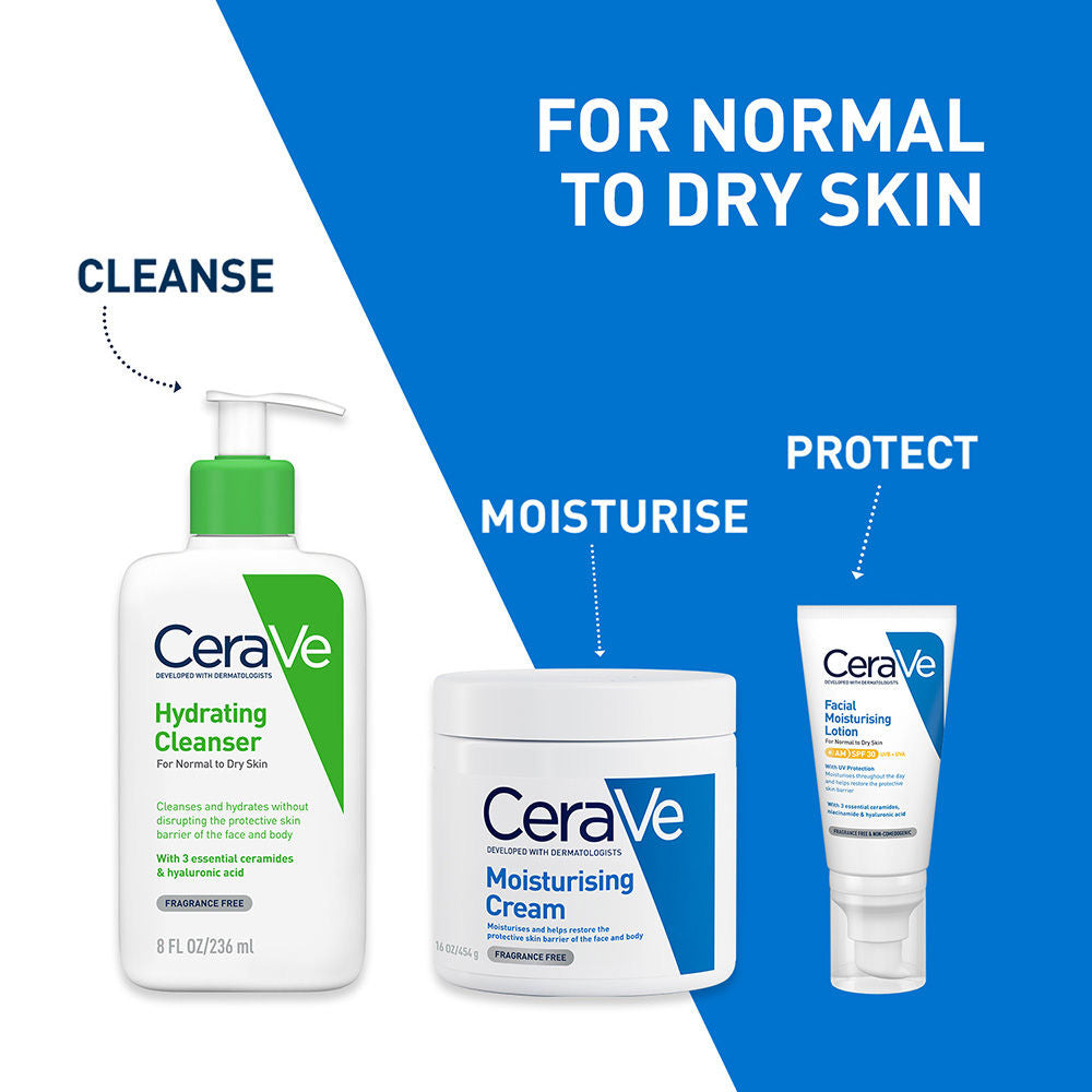 CeraVe AM Facial Moisturizer With Sunscreen SPF 30 UVB + UVA, Dermatologist Recommended Day Cream (50 g)