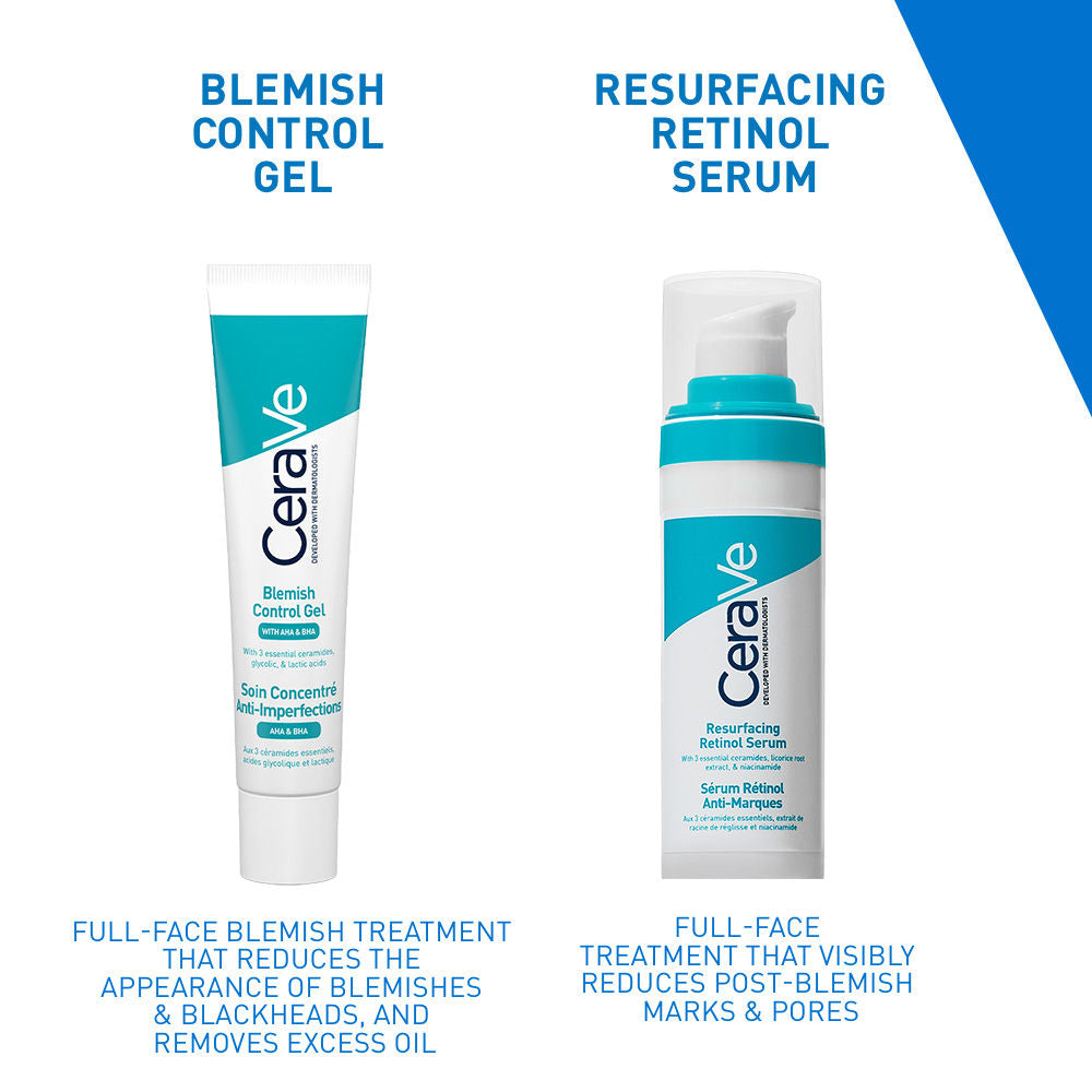 CeraVe Resurfacing Retinol Serum, Reduces Acne Marks with Licorice Root Extract & Niacinamide (30ml)