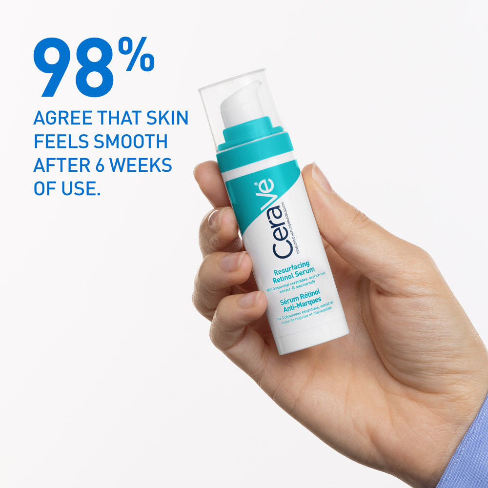 CeraVe Resurfacing Retinol Serum, Reduces Acne Marks with Licorice Root Extract & Niacinamide (30ml)