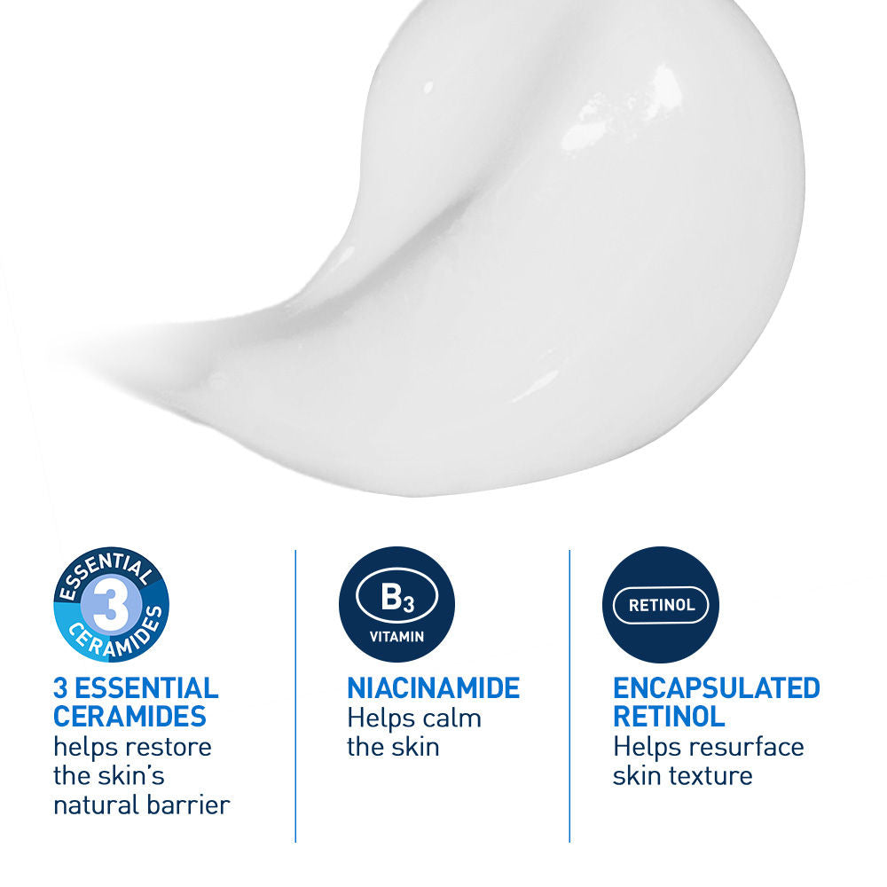 CeraVe Resurfacing Retinol Serum, Reduces Acne Marks with Licorice Root Extract & Niacinamide (30ml)