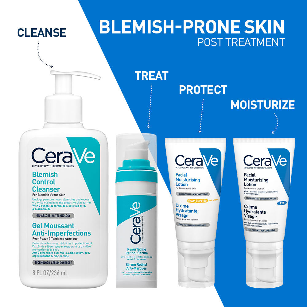 CeraVe Resurfacing Retinol Serum, Reduces Acne Marks with Licorice Root Extract & Niacinamide (30ml)