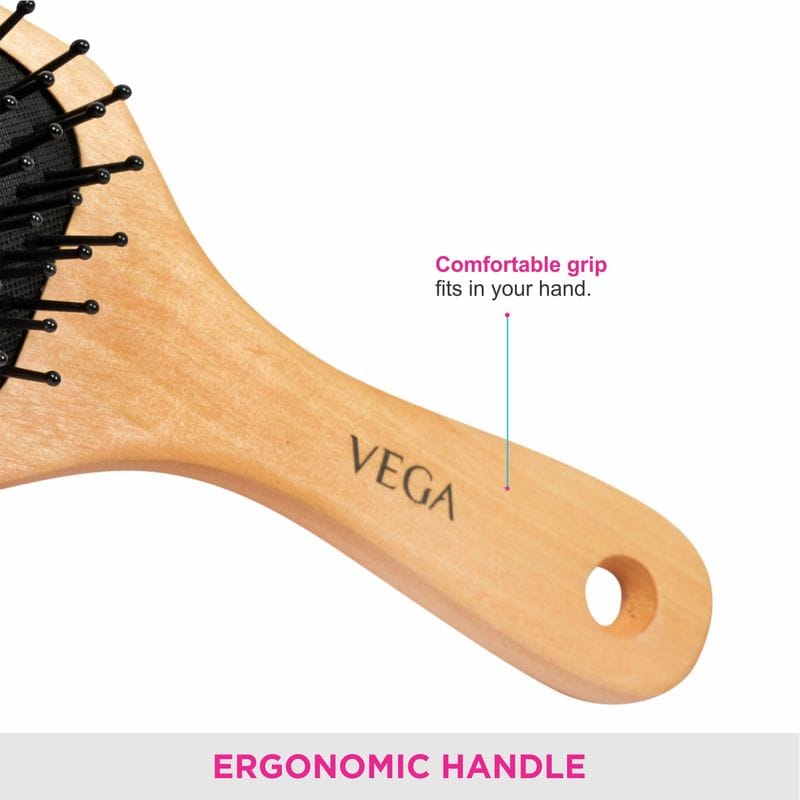 VEGA - Wooden Bristle Paddle Brush - (E2-PBS)