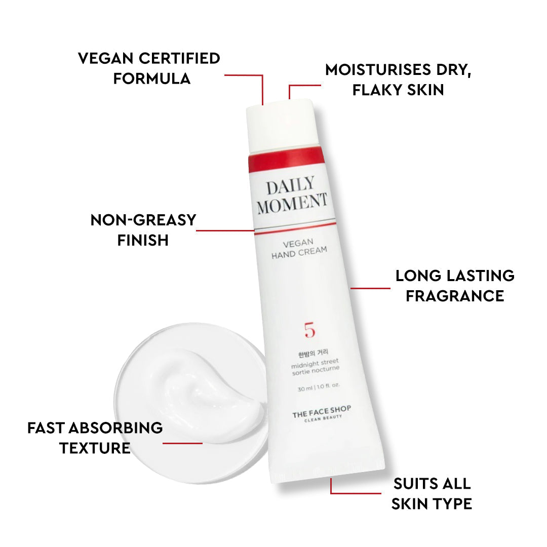 The Face Shop Daily Moment Vegan Hand Cream - 05 Midnight Street 30ml