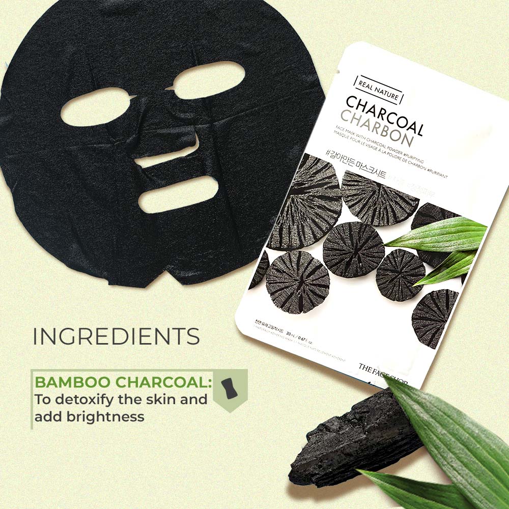 The Face Shop Real Nature Charcoal Face Mask 20g