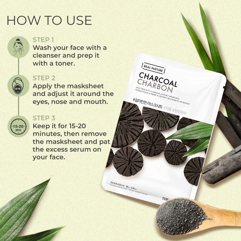 The Face Shop Real Nature Charcoal Face Mask 20g