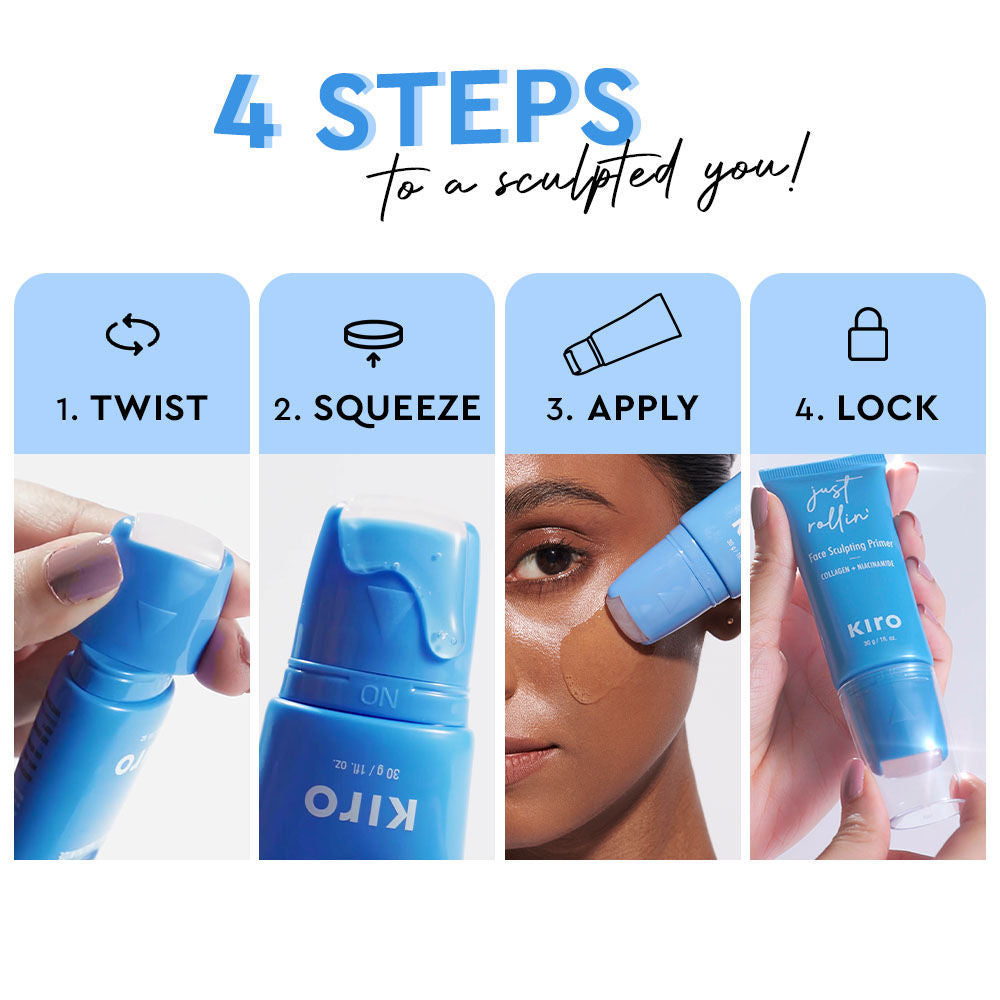 KIRO Just Rollin Face Sculpting Primer Collagen +Niacinamide (30g)