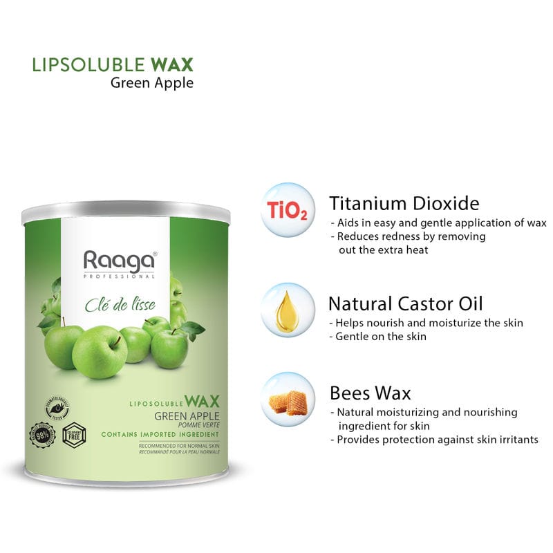Raaga - Professional Liposoluble Wax Green Apple (800mL)