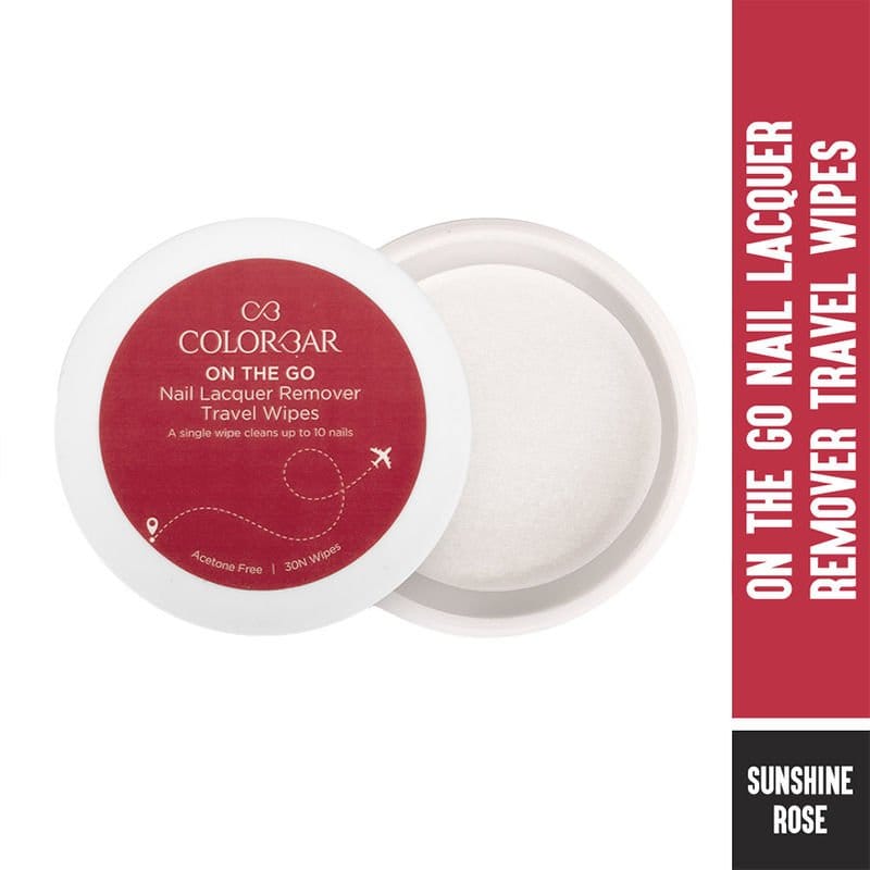 Colorbar - On The Go Nail Lacquer Remover Wipes Sunshine Rose (30 Wipes)