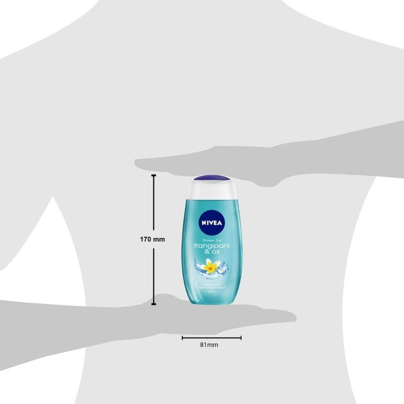 NIVEA - Body Wash, Frangipani & Oil Shower Gel, Pampering Care & Refreshing Scent of Frangipani Flower (250ML)