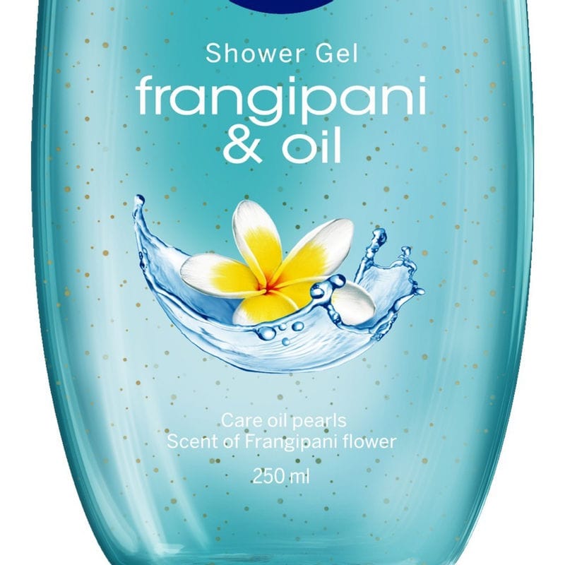 NIVEA - Body Wash, Frangipani & Oil Shower Gel, Pampering Care & Refreshing Scent of Frangipani Flower (250ML)